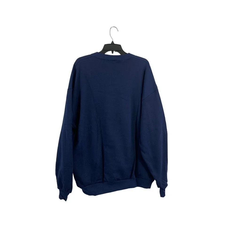 Jerzees Women's Navy Blue Granny Sweater - Picture 2 of 6